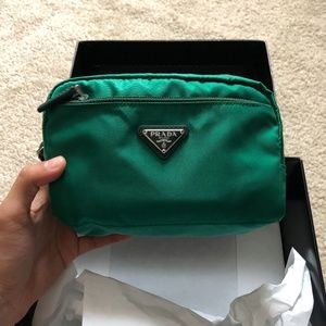 NIB New Authentic Prada Nylon Zipped Makeup Bag